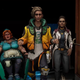Three vault hunters walk through a door in New Tales From the Borderlands.